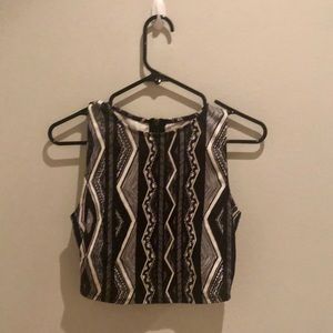 Tribal Print Crop Top - Small